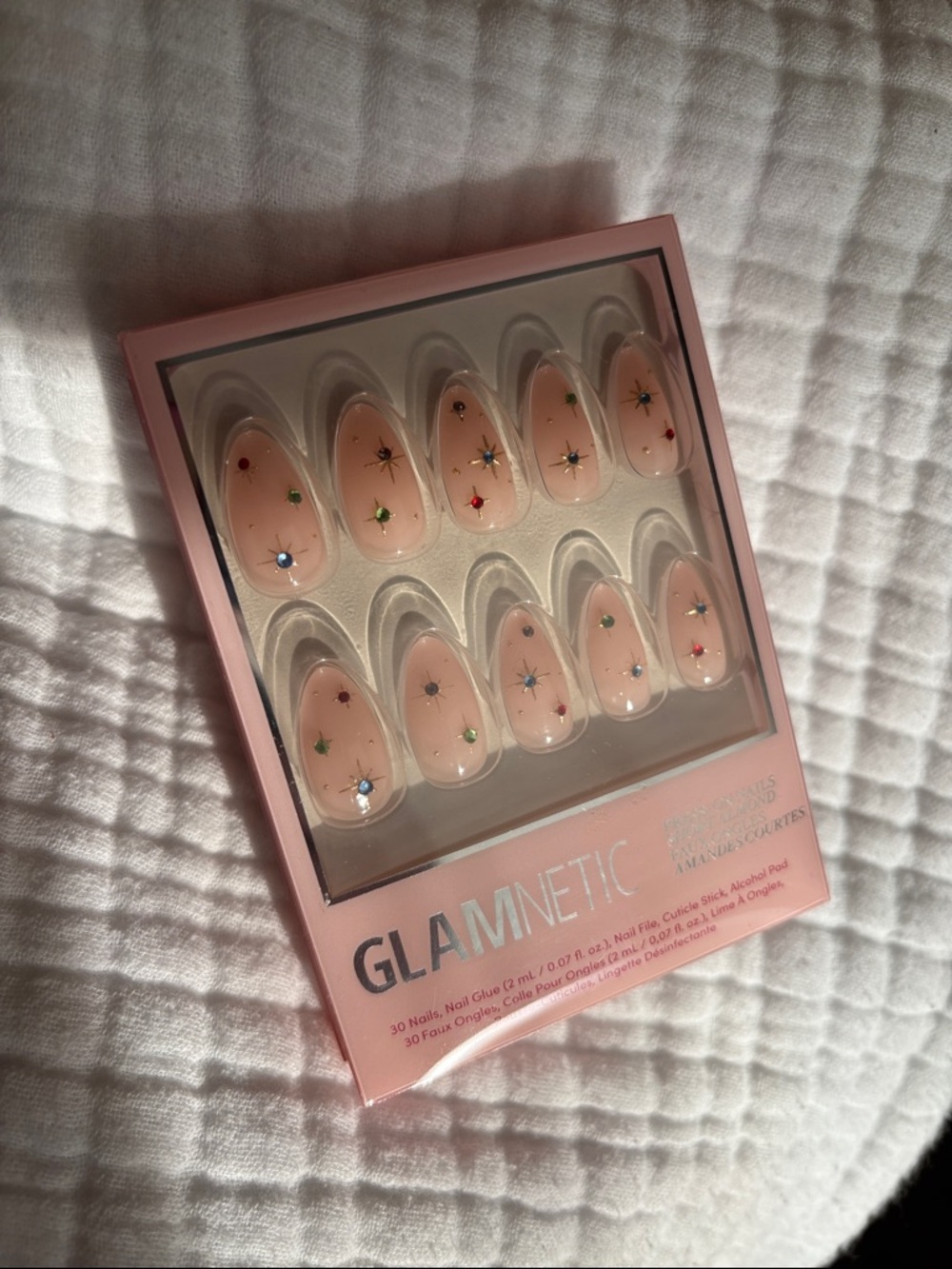 Glamnetic Nude Press-On Nails with Star Accent Gems